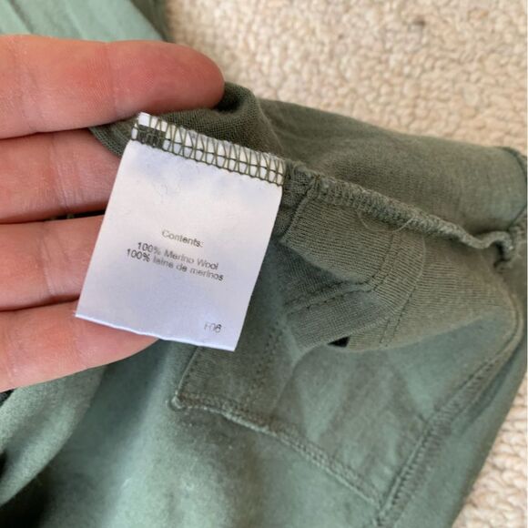 Smartwool Quarter Zip Sage Green Merino Wool Pullover sz Small PWM1 - Picture 8 of 8